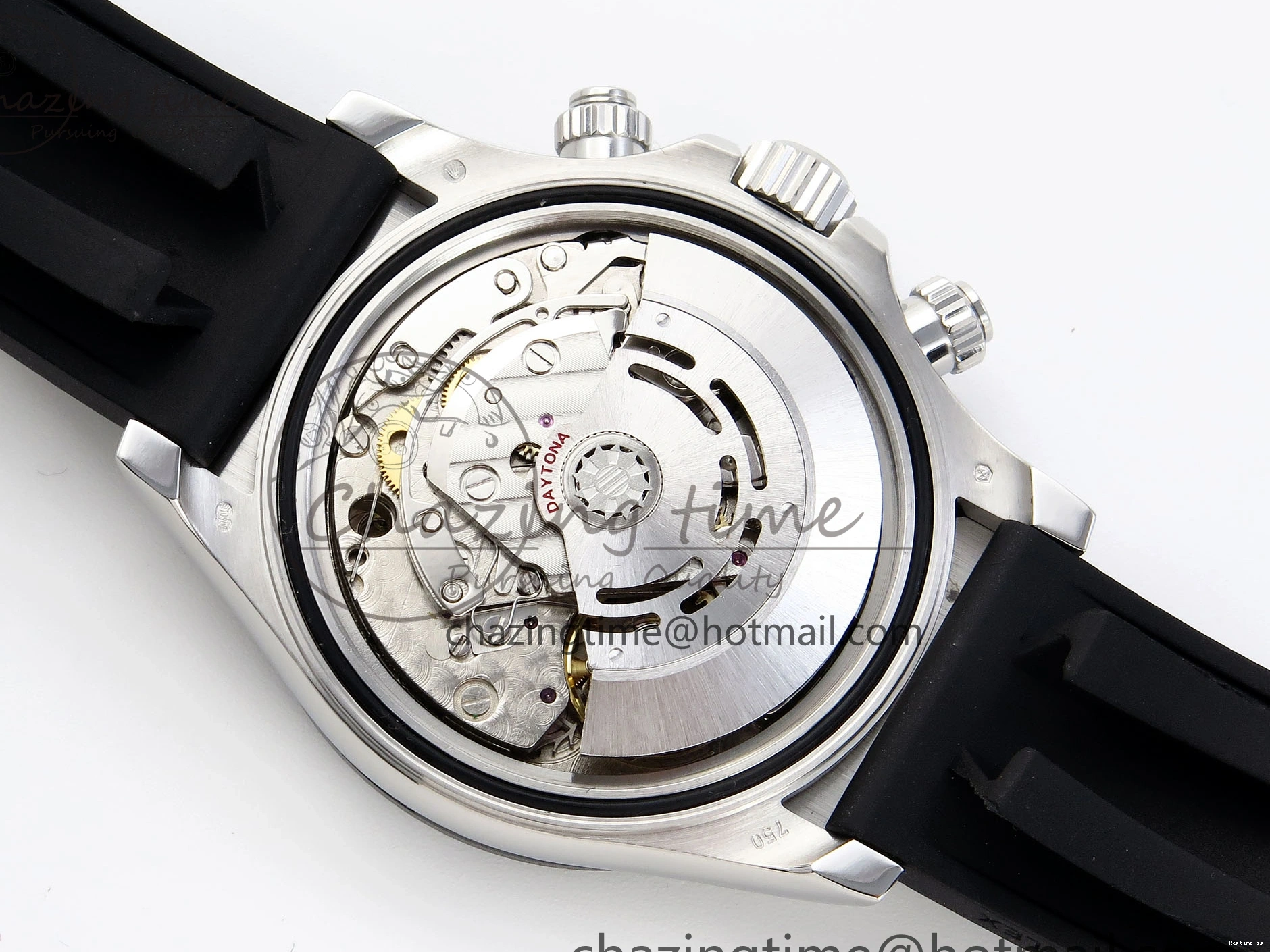 1225 Premium DAYTONA 116519 SS OMF BEST EDITION BLACK DIAL ON OYSTERFLEX STRAP A7750 (SLIM MOVEMENT) 1788